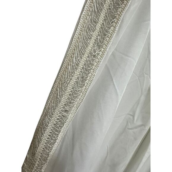 MYBEACHYSIDE Begonia White Beaded Cover-Up Wide-Leg Pants - Size M - NWT - Picture 5 of 5